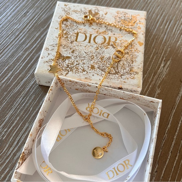 Dior Petit CD Crystal Star Charm Double Chain Bracelet - Picture 9 of 16